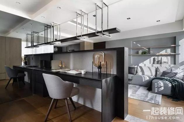 73平的现代风小户型二居室,次卧改成了开放式书房! 73平的现代风小户型二居室,次卧改成了开放式书房!